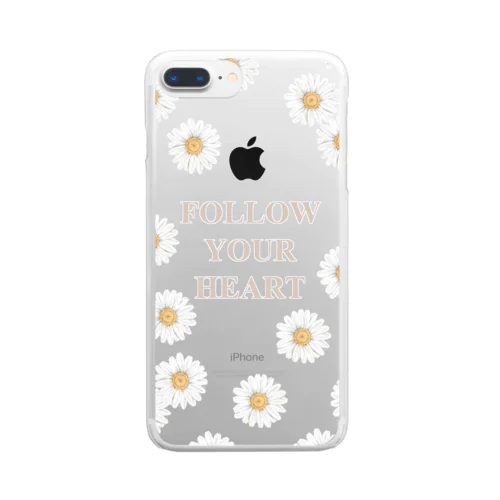 FOLLOW YOUR HEART Clear Smartphone Case