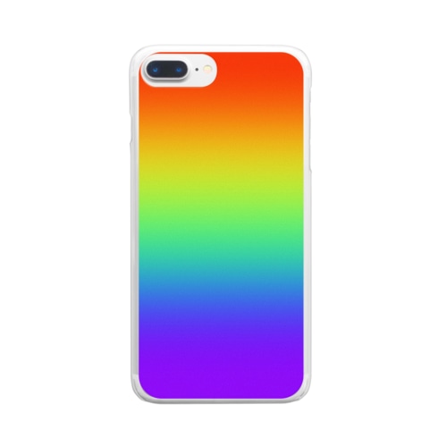 グラデーション　レインボー　LGBT Clear Smartphone Case