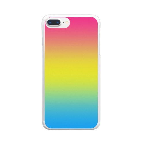 グラデーション　プライドフラッグ　パンセクシュアル Clear Smartphone Case