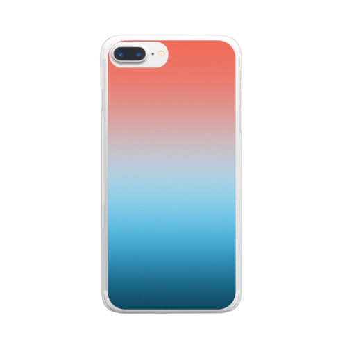 グラデーション　Confused Sunrise Clear Smartphone Case