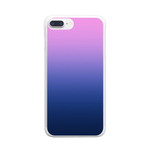 グラデーション　Friendly Limestone cave Clear Smartphone Case