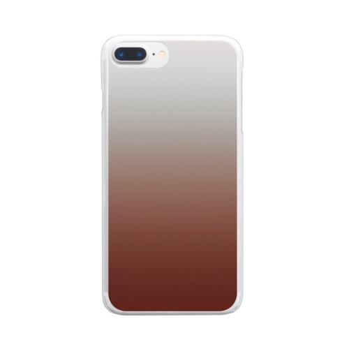 グラデーション Immortal Black Tea Clear Smartphone Case
