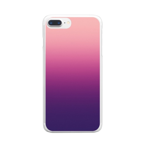 グラデーション Melting Lake Mad Love  Clear Smartphone Case