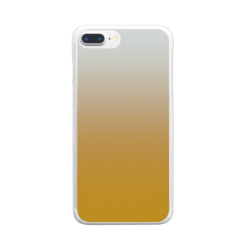 グラデーション Dozing Little Gold Clear Smartphone Case