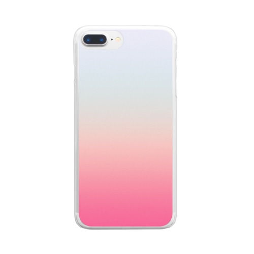 グラデーション Sleeping Rose Clear Smartphone Case