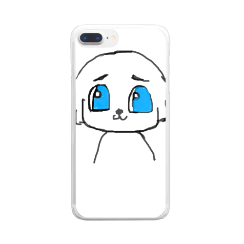 困りいぬ Clear Smartphone Case