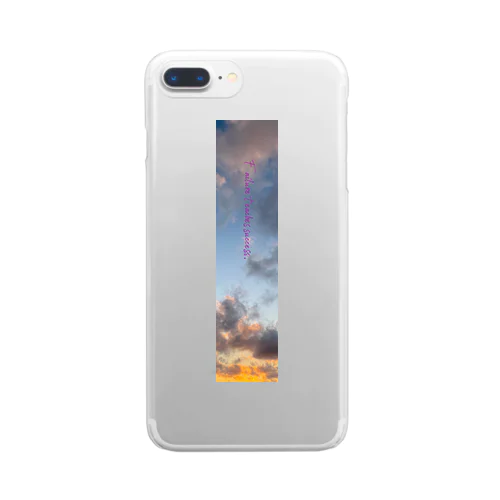 そら。「Failure teaches success.」 Clear Smartphone Case