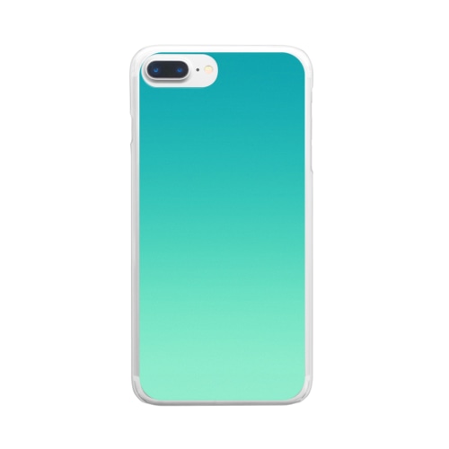 グラデーション Soft Green Air Clear Smartphone Case
