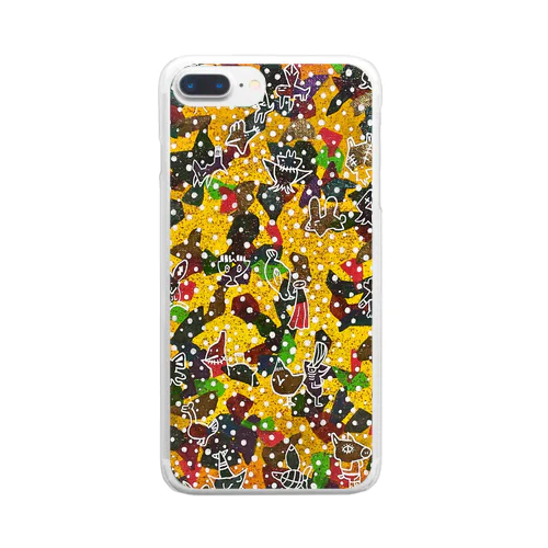 PEACE YELLOW Clear Smartphone Case