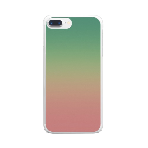 グラデーション Apricot And Basil Clear Smartphone Case