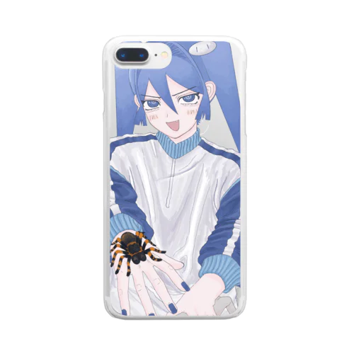 コンセントちゃん蜘蛛 Clear Smartphone Case