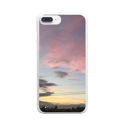 秋　夕暮れ空 Clear Smartphone Case