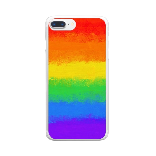 グラデーション　レインボー　LGBT Clear Smartphone Case