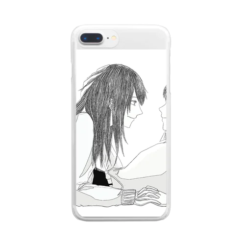 ずっと待ってたちゃん Clear Smartphone Case