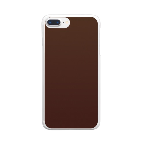 グラデーション Amber Chocolat Clear Smartphone Case