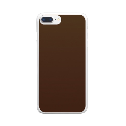 グラデーション Gold Chocolat Clear Smartphone Case