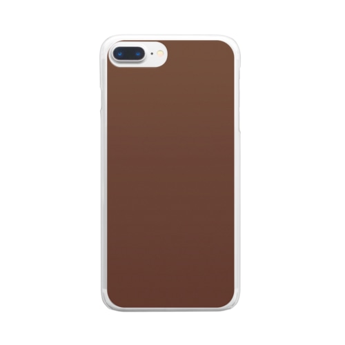 グラデーション Diamond Marron Clear Smartphone Case