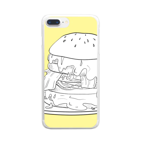 おいそうなハンバーガー Clear Smartphone Case