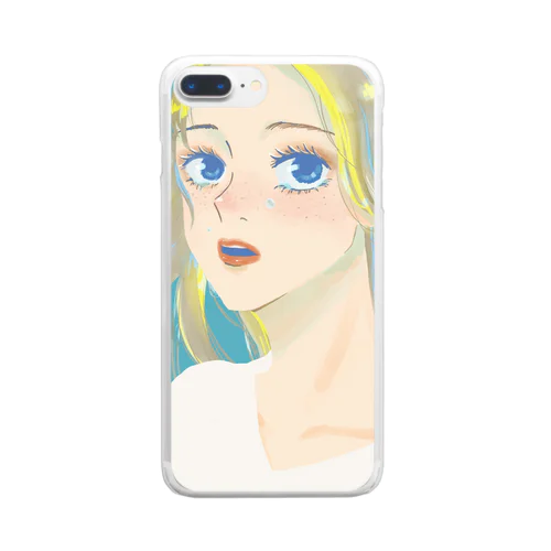 涙の女の子 Clear Smartphone Case