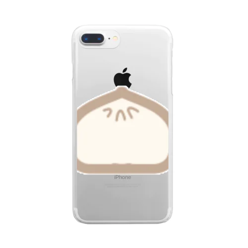 サンカク 肉まん Clear Smartphone Case