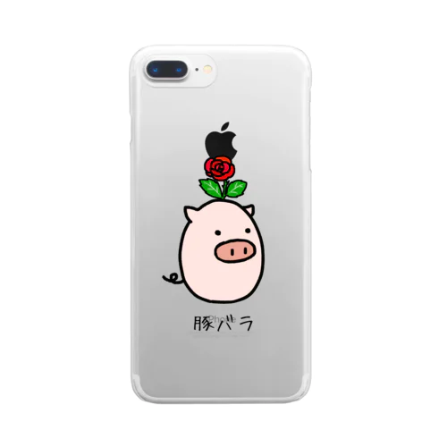 豚バラ Clear Smartphone Case