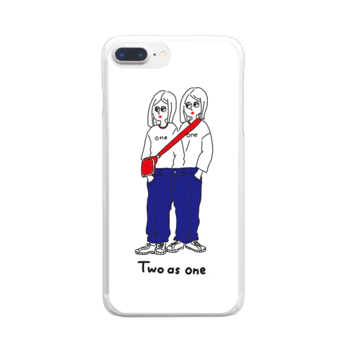 双子アイテム Clear Smartphone Case