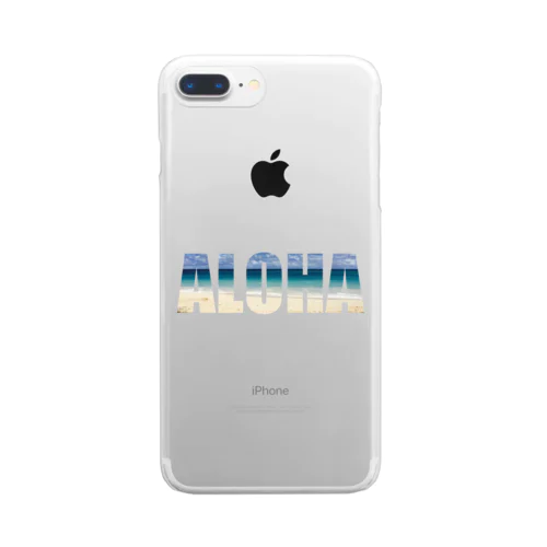 ALOHA × ビーチ＠ハワイ Clear Smartphone Case