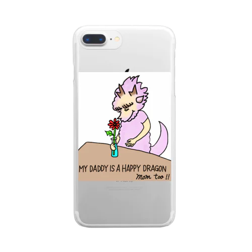 ママもハッピードラゴン！ Clear Smartphone Case