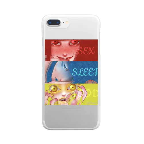 三大欲求 Clear Smartphone Case