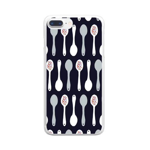 Spoon_black ver.  Clear Smartphone Case