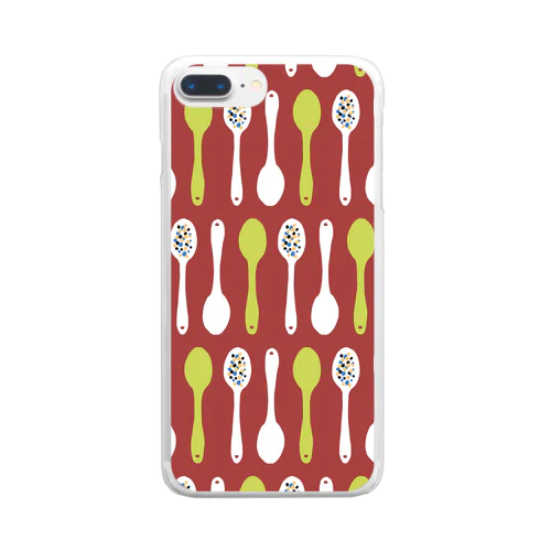 Spoon_dark red ver.   Clear Smartphone Case