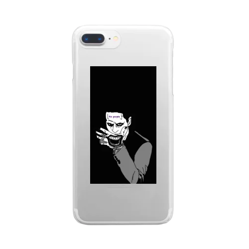 Xio Purple joker tattoo Clear Smartphone Case