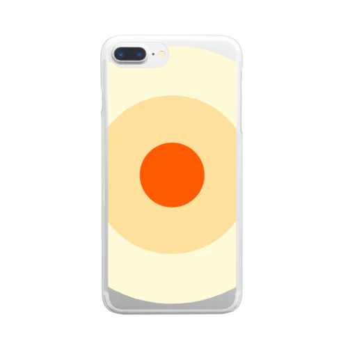 サークルa・クリーム・オレンジ2・オレンジ Clear Smartphone Case