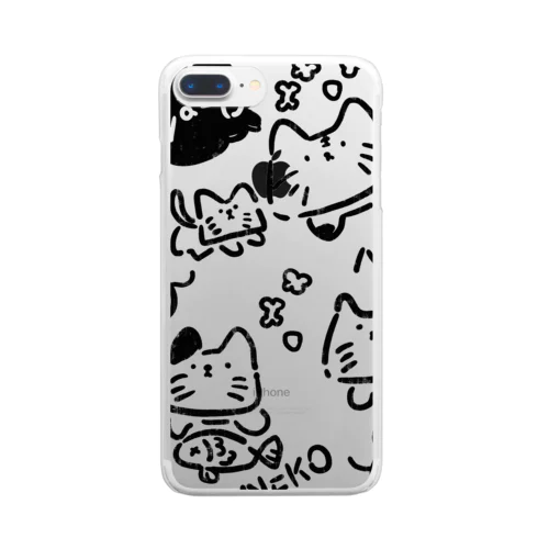 ねこちゃん Clear Smartphone Case