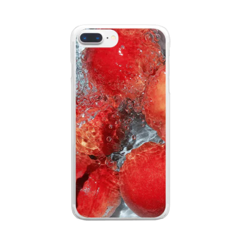 みずみずしい桃🍑 Clear Smartphone Case