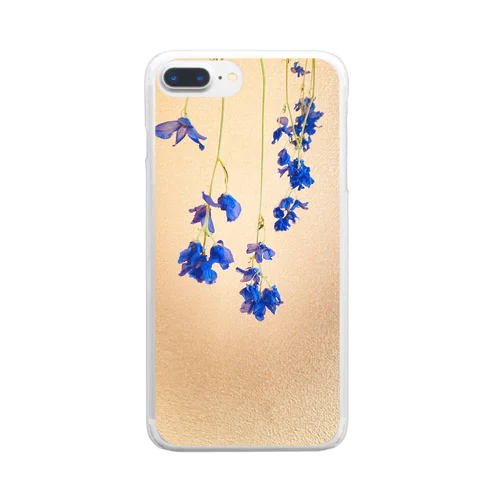 #6 蒼色のドライフラワー Clear Smartphone Case