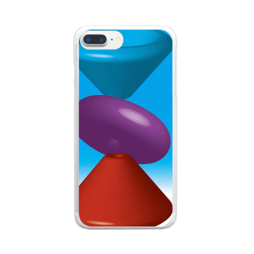 青＋赤＝紫 Clear Smartphone Case