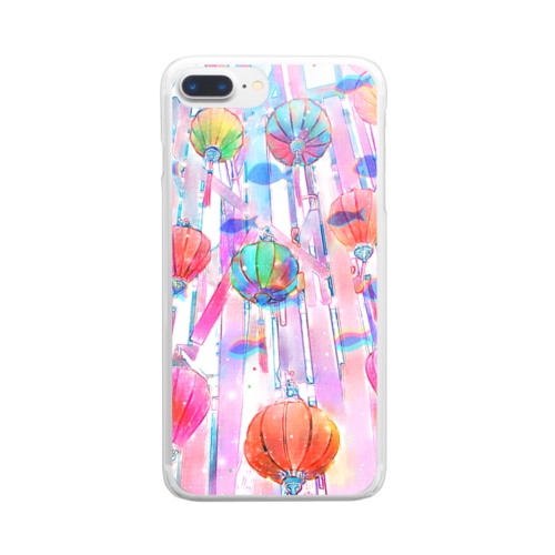 ぼんぼり Clear Smartphone Case