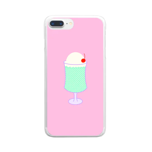 クリームソーダ Clear Smartphone Case