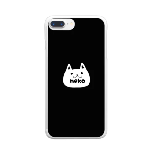 モノクロneko Clear Smartphone Case