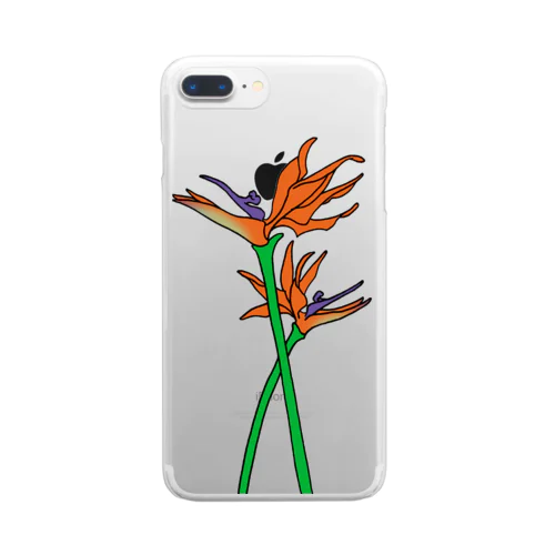 極楽鳥花 Clear Smartphone Case