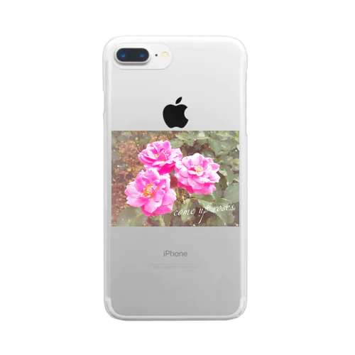 pink Rose Clear Smartphone Case