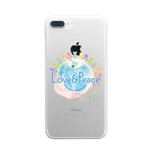 Love＆Peaceキッズ用ロゴ Clear Smartphone Case