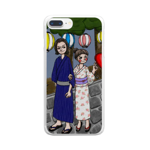 お祭り Clear Smartphone Case