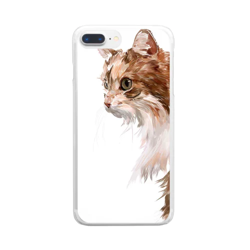 キャリ猫ちゃん Clear Smartphone Case