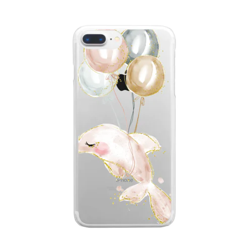 ふうせんいるか Clear Smartphone Case