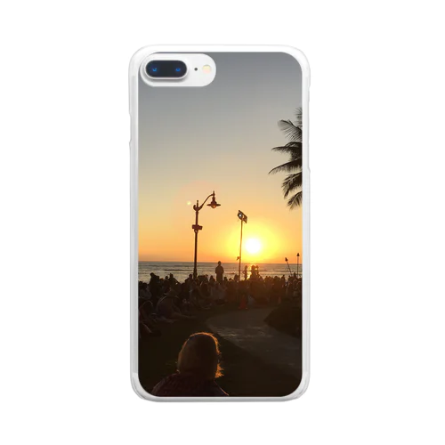 オアフの夕陽 Clear Smartphone Case