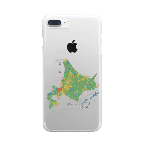 北海道179市町村地図 Clear Smartphone Case