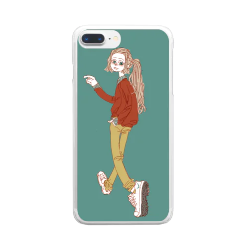 女の子 Clear Smartphone Case