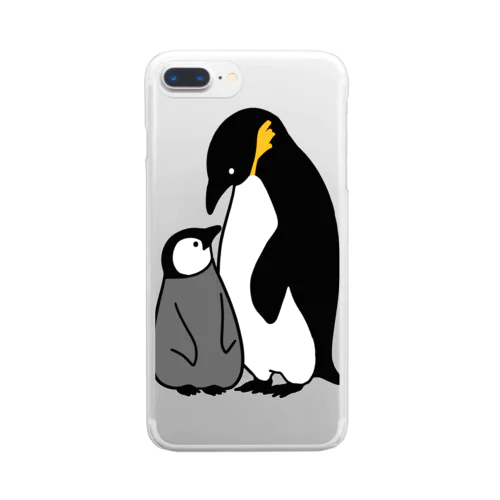 おやこペンギン Clear Smartphone Case